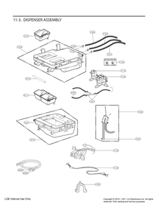 Dispenser Assembly Diagram and Parts List for FH3F7ADYK7 ASSEEUS LG Washer