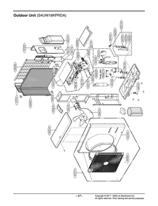 Outdoor Unit Diagram and Parts List for S4UW18KPRDA AK6GEUS LG Air Conditioner