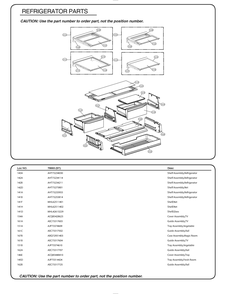 Refrigerator Parts Diagram and Parts List for GR-L268LSZM ASTCSE1 LG Refrigerator