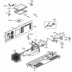 Machine Compartment Diagram and Parts List for 51832 ASWCSE3 LG Refrigerator