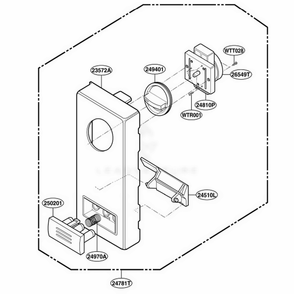 Control Panel Parts Diagram and Parts List for GSC6001 MWEGSC LG Range