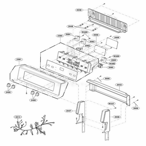 Controller Parts Diagram and Parts List for 619530 FSTLLGA LG Range