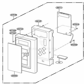 Controller Parts Diagram and Parts List for TMH14XLB1 AB1EEST LG Range