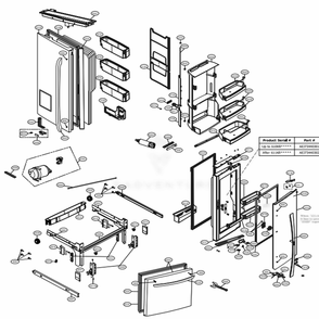 Part Location Diagram of AED72952817 LG HANDLE ASSEMBLY,REFRIGER