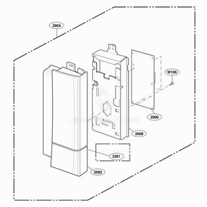 Controller Parts 2 Diagram and Parts List for 63769 ABKESEA LG Range
