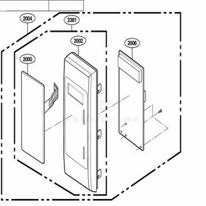Controller Parts Diagram and Parts List for 67909 AB1ESEA LG Range
