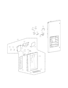 Dispenser Parts Diagram and Parts List for LFXS30766S 02 LG Refrigerator