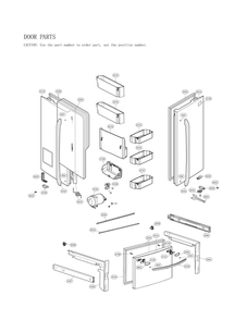 Door Parts Diagram and Parts List for LFX28968SB 06 LG Refrigerator