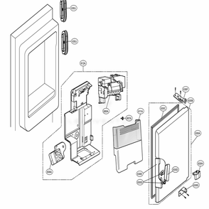Ice Maker And Ice Bin Parts Diagram and Parts List for 72483 ASTCSE0 LG Refrigerator