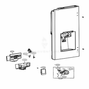 Dispenser Parts Diagram and Parts List for LFXS28968D ASBCNA4 LG Refrigerator