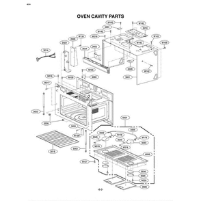 Section 1 Diagram and Parts List for LMVM2277ST AS1ELGA LG Microwave Oven Combo