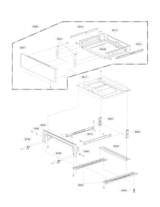 Drawer Parts Diagram and Parts List for LRE3021ST  LG Range