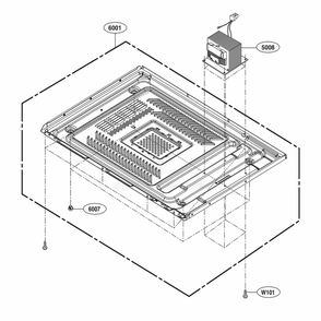 Base Plate Parts Diagram and Parts List for LCRT2010ST CS1EBBY LG Microwave