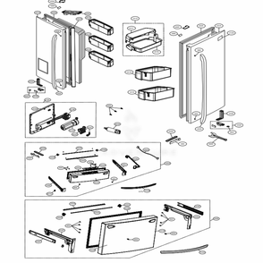 Door Parts Diagram and Parts List for 72482 ASWCSE2 LG Refrigerator