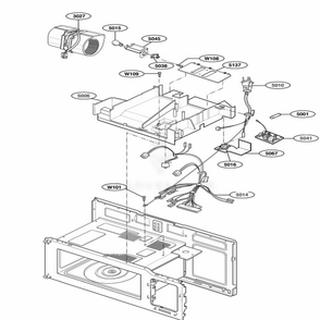 Interior Parts 3 Diagram and Parts List for 80009401 CB1ESEA LG Range