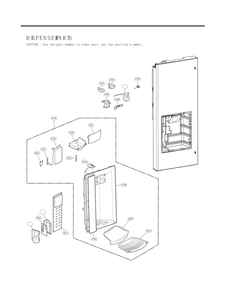 Dispenser Parts Diagram and Parts List for GC-L258VQSD ASWCNA5 LG Refrigerator
