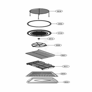 Interior Parts 2 Diagram and Parts List for LWC3063BD ABDLLGA LG Range