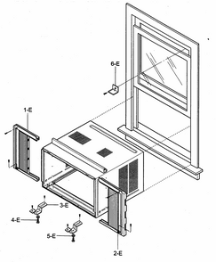 Installation Kit Assy Diagram and Parts List for 58074107400  Kenmore Air Conditioner