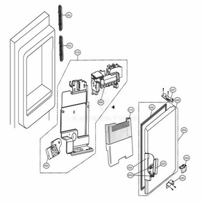 Ice Maker And Ice Bin Parts Diagram and Parts List for LFXS27466S ASTCNA0 LG Refrigerator
