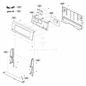 Part Location Diagram of AGM74310005 LG PARTS ASSEMBLY