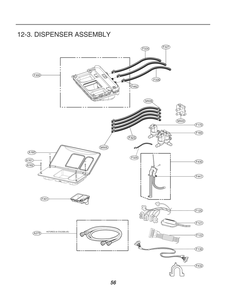 Dispenser Assembly Diagram and Parts List for GCWM1069CS8 ABWEELC LG Washer