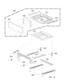 Drawer Assembly Parts Diagram and Parts List for LRE3083SW  LG Range