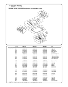 Freezer Parts Diagram and Parts List for GR-L328HSUM ASTCSE0 LG Refrigerator