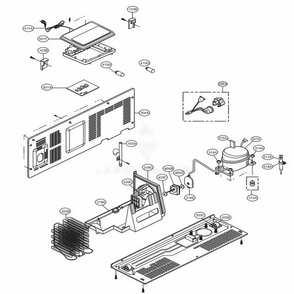 Machine Compartment Diagram and Parts List for LSXS26366S ASTCNA2 LG Refrigerator