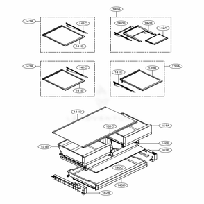 Refrigerator Parts Diagram and Parts List for LRMVS2806D ASBCNA0 LG Refrigerator