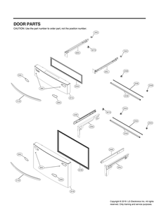 Door Parts 3 Diagram and Parts List for GR-J30GMKYM ASBCNA2 LG Refrigerator