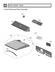 Control Panel And Plate Assembly Diagram and Parts List for DLE8400BE AEBEEUS LG Dryer