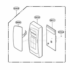 Part Location Diagram of 6638W2A067C LG MEMBRANE