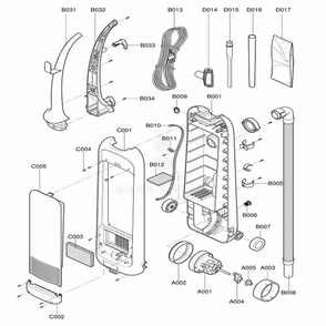 Main 1 Diagram and Parts List for 33079 ASWESRS LG Canister Vacuum
