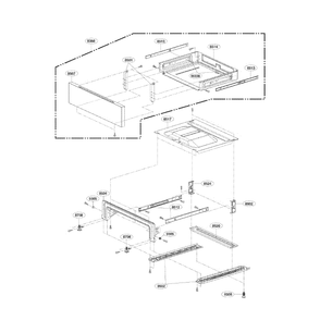 Drawer Diagram and Parts List for LRE3021ST 00 LG Range