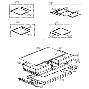 Refrigerator Parts Diagram and Parts List for 73107 ASBCSE2 LG Refrigerator