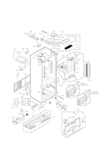 Case Parts Diagram and Parts List for LFX31945ST 06 LG Refrigerator