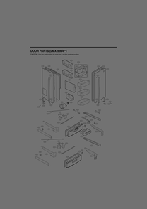 Door Parts Diagram and Parts List for GR-L28ANSHP ASTCNA2 LG Refrigerator