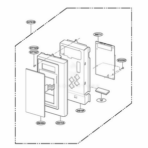 Controller Parts Diagram and Parts List for MH6150XHT1 B6EWRP LG Range