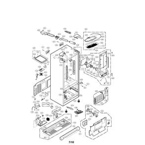 Case Diagram and Parts List for LFX28978SB 00 LG Refrigerator