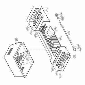 Freezer Parts Diagram and Parts List for 79779 AWB2SER LG Refrigerator