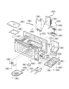 Interior Parts Diagram and Parts List for LMVM1955T  LG Microwave