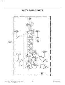 Latch Board Parts Diagram and Parts List for MV2094ASDL CFSELGA LG Microwave