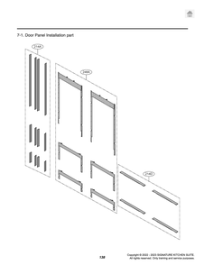Door Panel Installation Part Diagram and Parts List for GR-825FGPRM ASWCNA0 LG Refrigerator