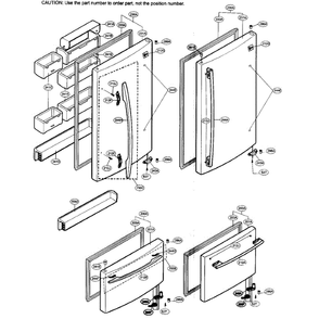 Door Swing Diagram and Parts List for LBC22518ST 00 LG Refrigerator