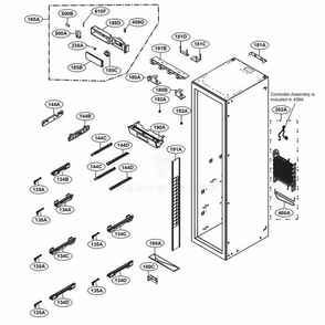 Case Part Diagram and Parts List for SKSCF3001P ASWCNA0 LG Range