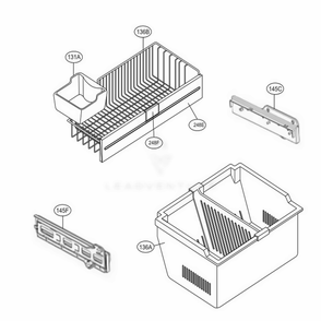 Freezer Parts Diagram and Parts List for 78403 AST1SER LG Refrigerator