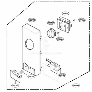 Control Panel Parts Diagram and Parts List for MC1004 MWEGSE LG Wall Oven