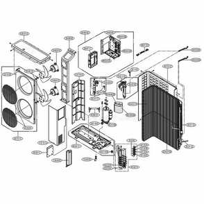 Main Diagram and Parts List for MR36TQY3JM AWGBFRD LG Air Conditioner