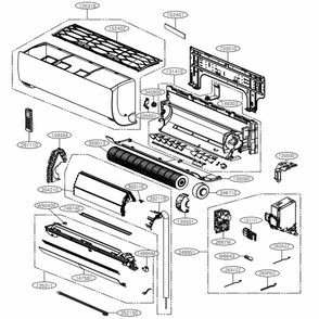 Main Diagram and Parts List for LAN180HSV5 AK6GEUS LG Air Conditioner