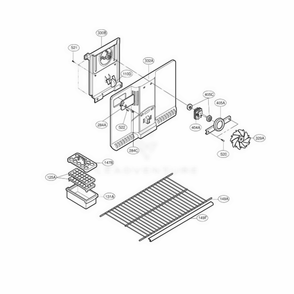 Freezer Part Diagram and Parts List for LRTN19310SW ASWCLGA LG Refrigerator